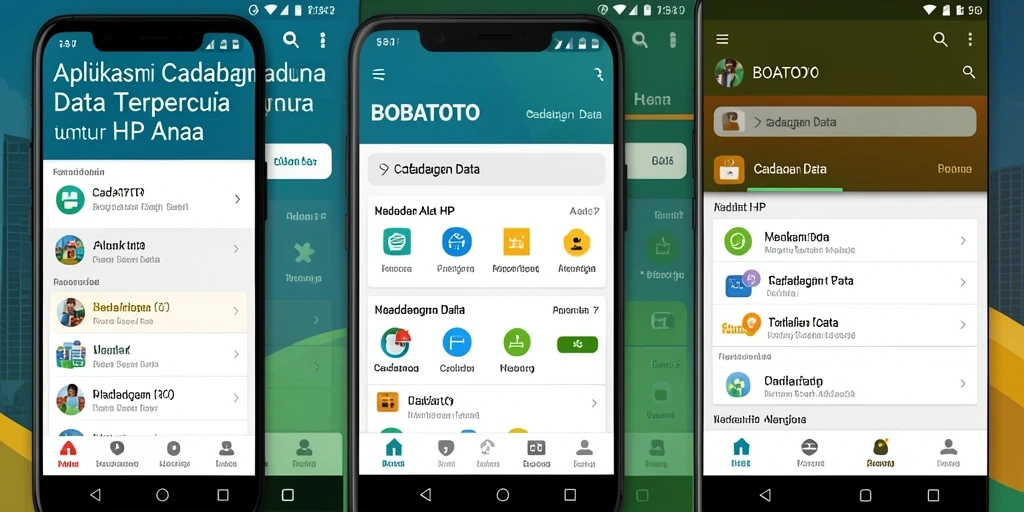 Tampilan antarmuka BOBATOTO untuk pencadangan data yang mudah digunakan.