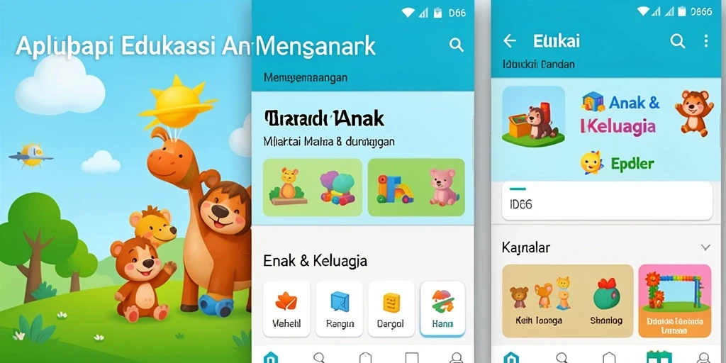 Tampilan antarmuka aplikasi ID66 untuk edukasi anak.