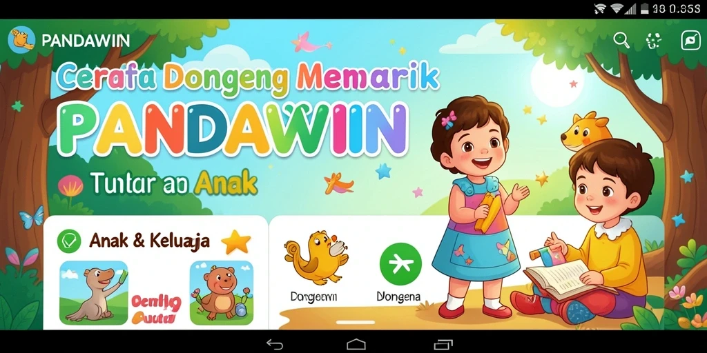 Antarmuka pengguna yang intuitif dan menarik untuk anak-anak.