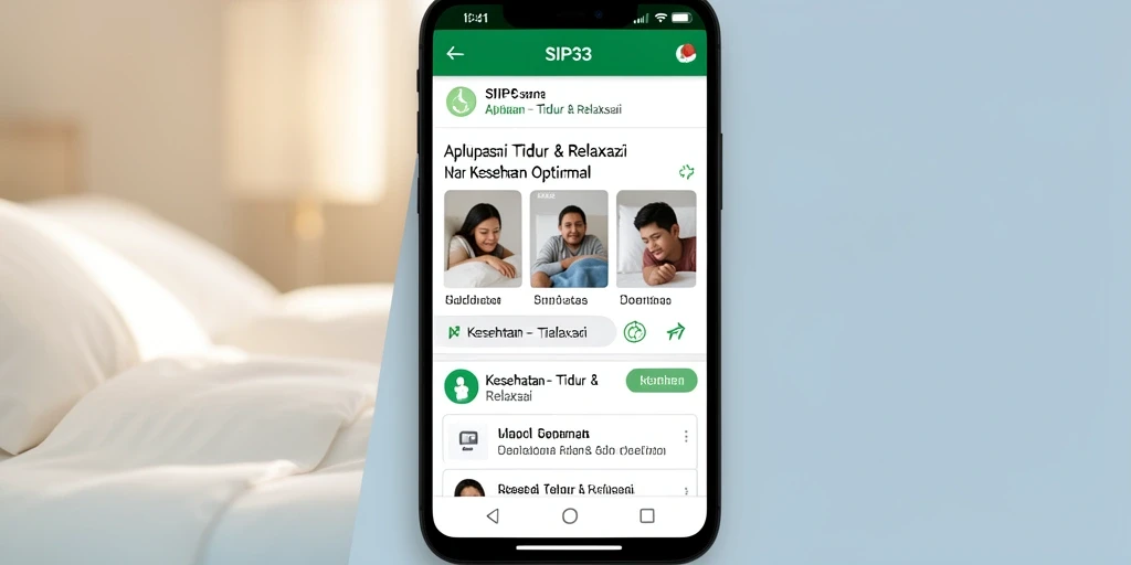 Antarmuka SIP33 yang sederhana dan mudah digunakan untuk tidur dan relaksasi.