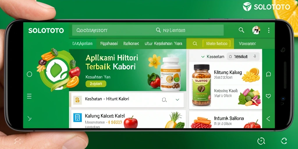 Tampilan antarmuka aplikasi Hitung Kalori SOLOTOTO yang mudah digunakan.